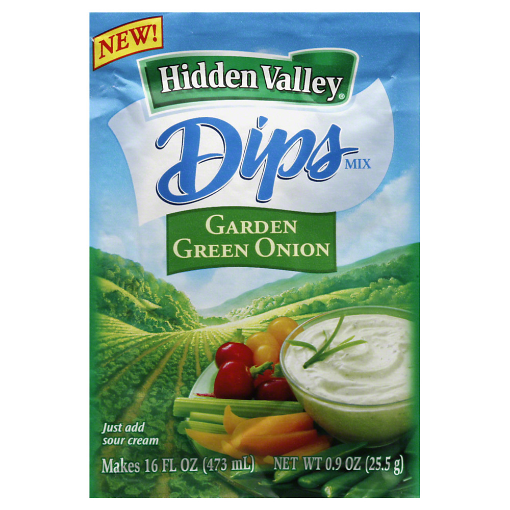 Calories in Hidden Valley Garden Green Onion Dips Mix, .9 oz