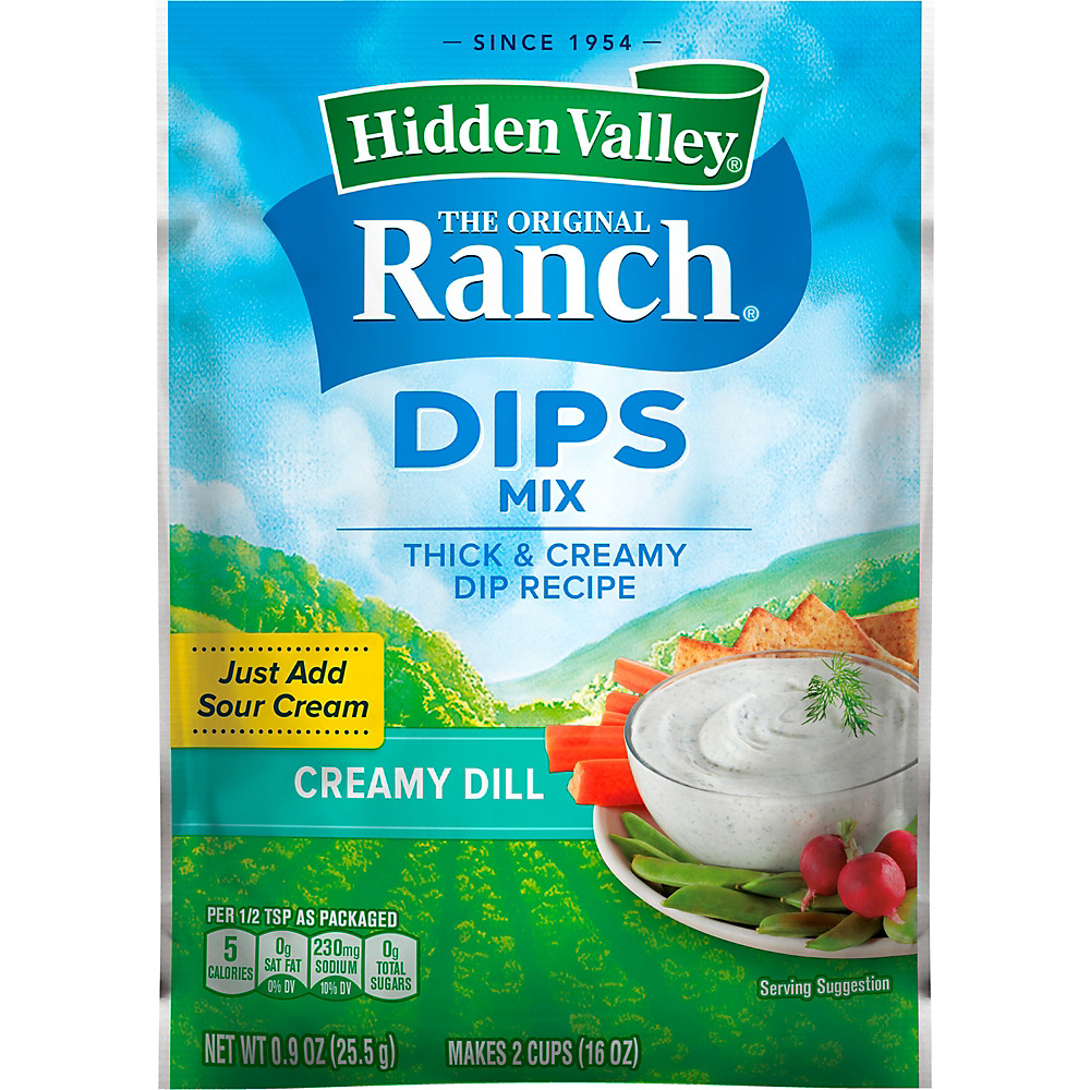 Calories in Hidden Valley Harvest Dill Dips Mix, .9 oz