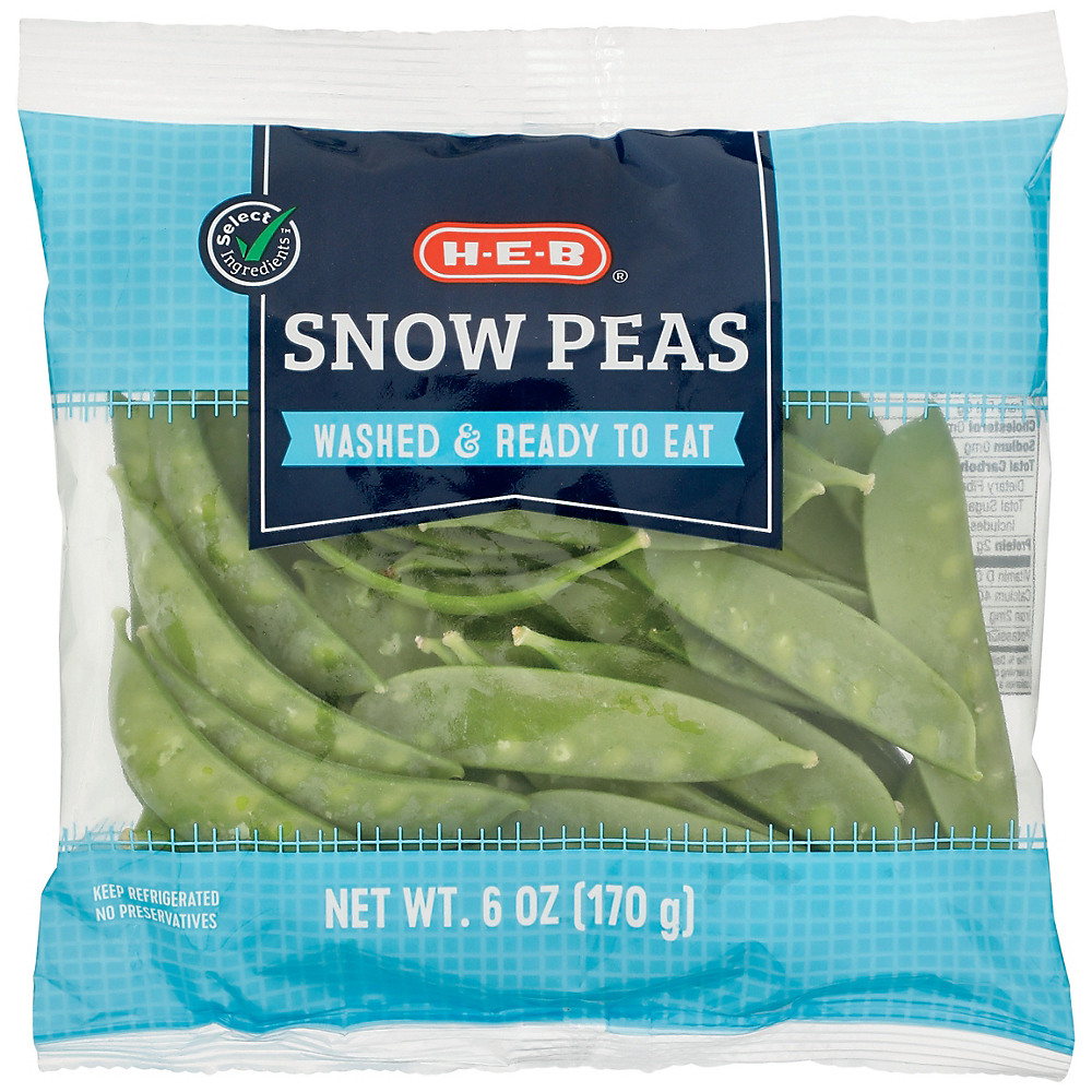 Calories in H-E-B Select Ingredients Snow Peas, 6 oz