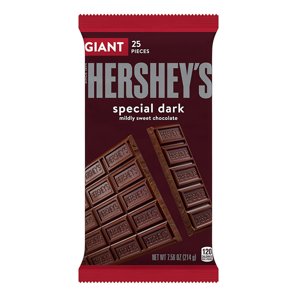 Calories in Hershey's Special Dark Chocolate Giant Candy Bar, 6.8 oz