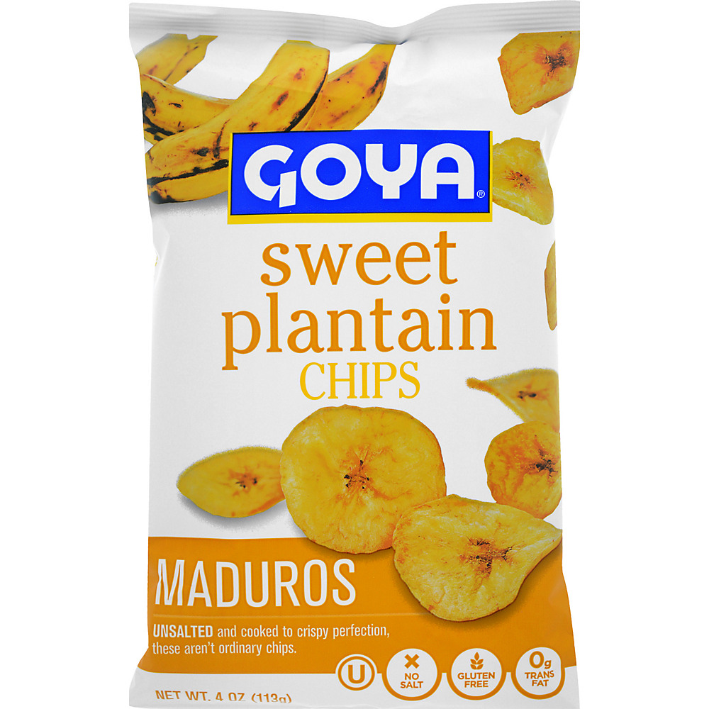 Calories in Goya Ripe Plantain Chips Maduros, 4 oz
