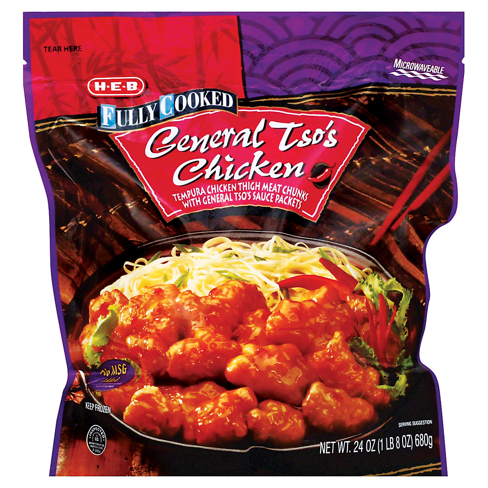 Calories in H-E-B Fully Cooked General Tso's Chicken, 24 oz