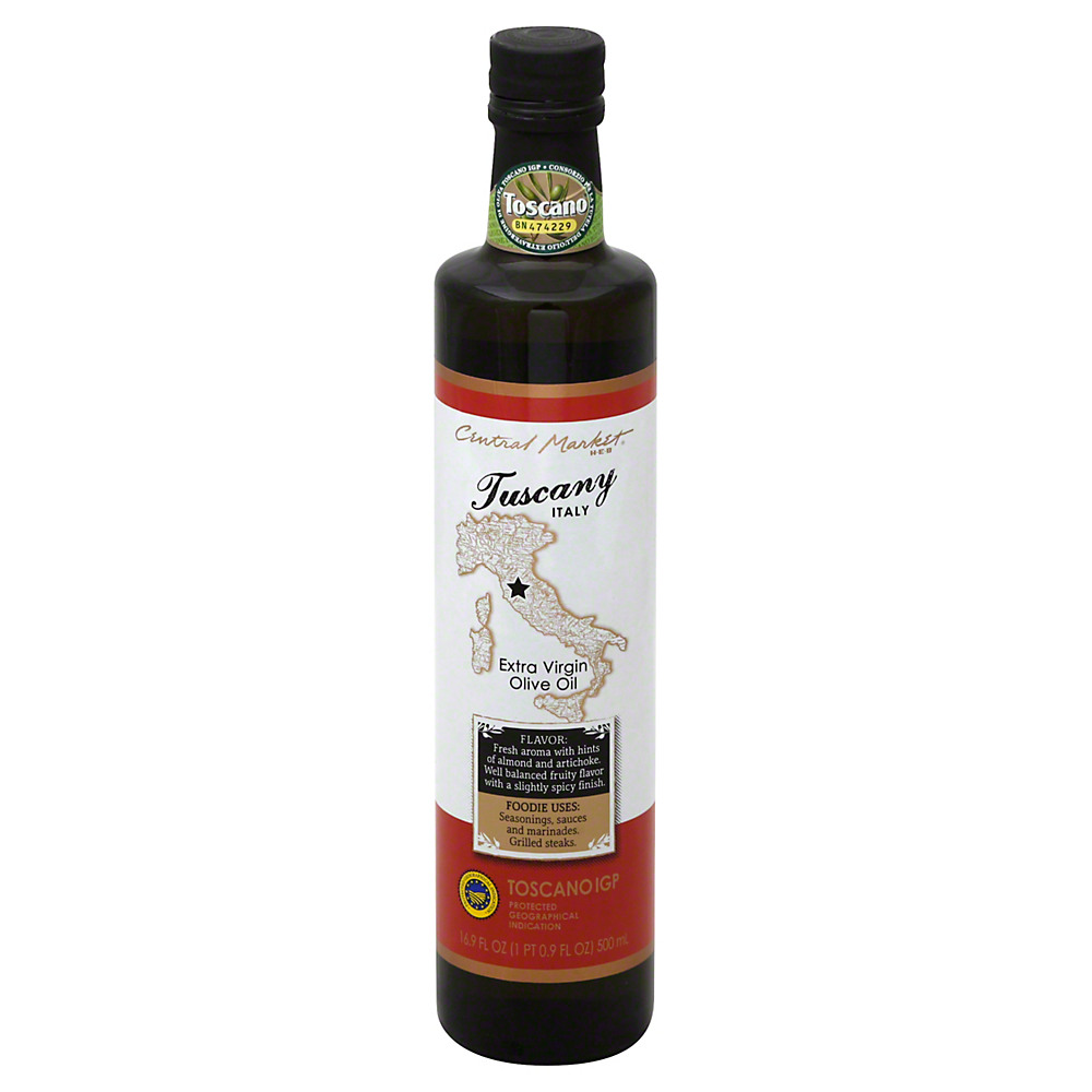 Calories in Central Market Tuscany Italy Extra Virgin Olive Oil, 16.9 oz