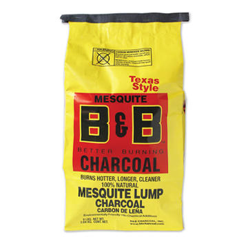 B&B Charcoal Mesquite Lump Charcoal, 8 lb