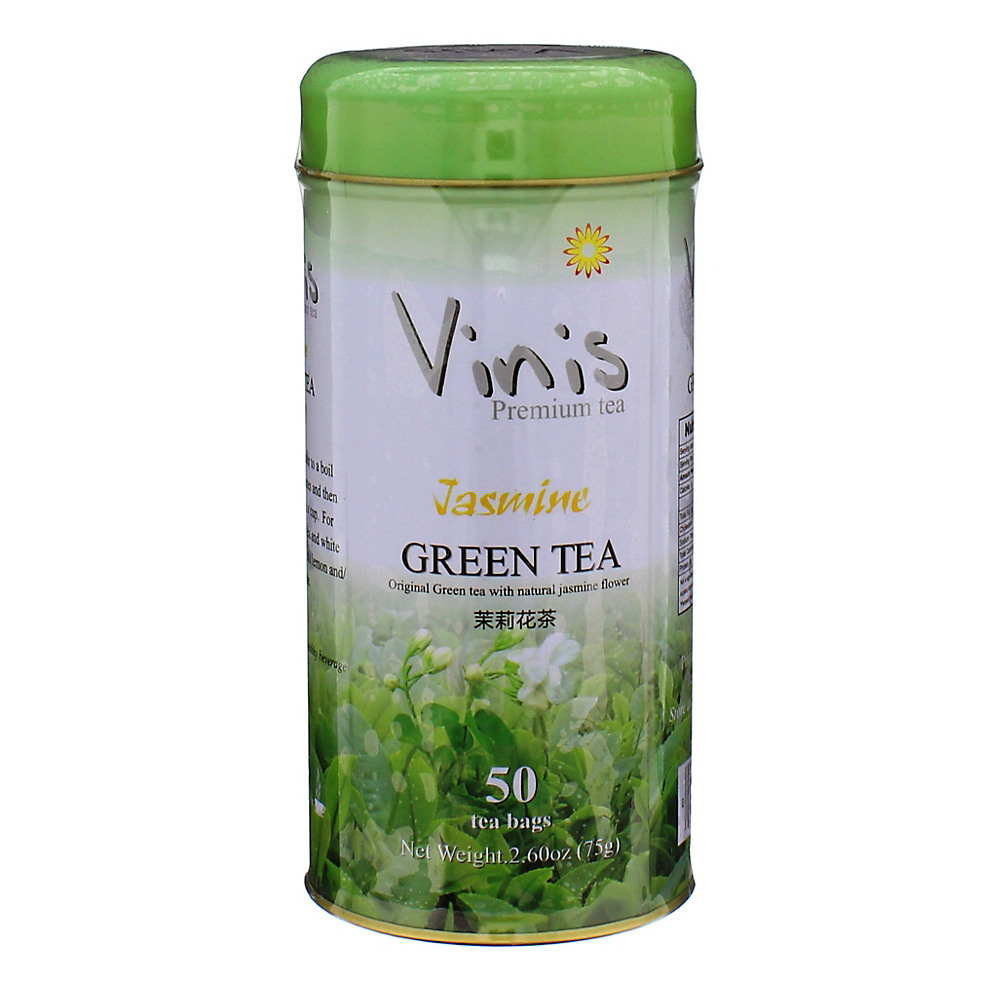 Calories in Vinis Jasmine Green Tea Bags, 50 ct