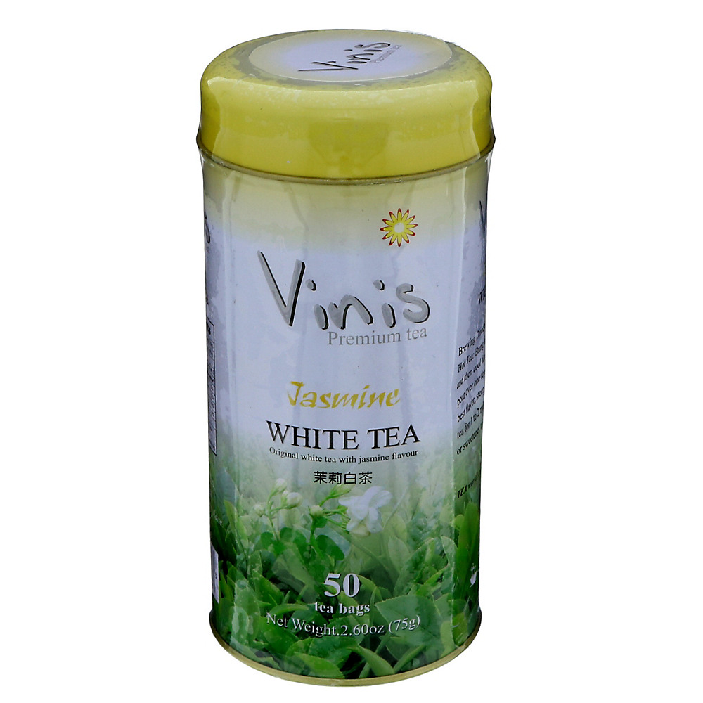Calories in Vinis Jasmine White Tea, 50 ct