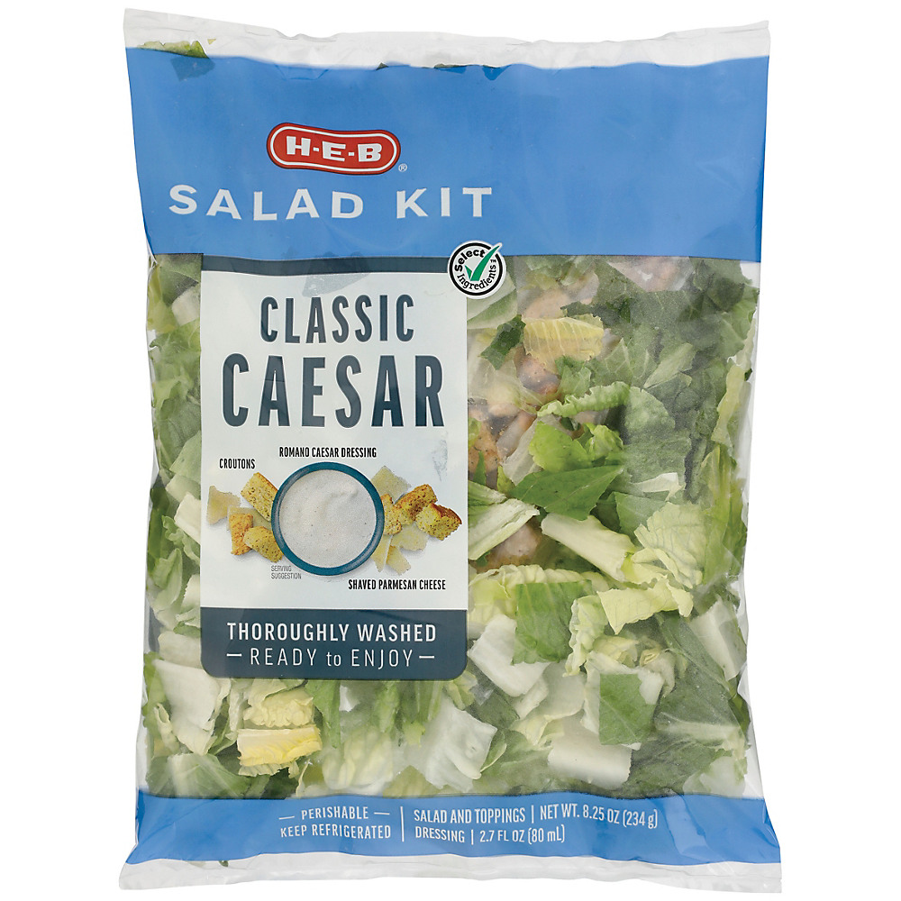 Calories in H-E-B Select Ingredients Classic Caesar Salad Kit, 11 oz