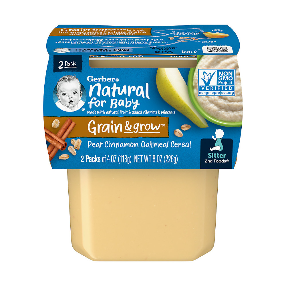 Calories in Gerber 2nd Foods Pear Cinnamon with Oatmeal Cereal 2 pk, 4 oz