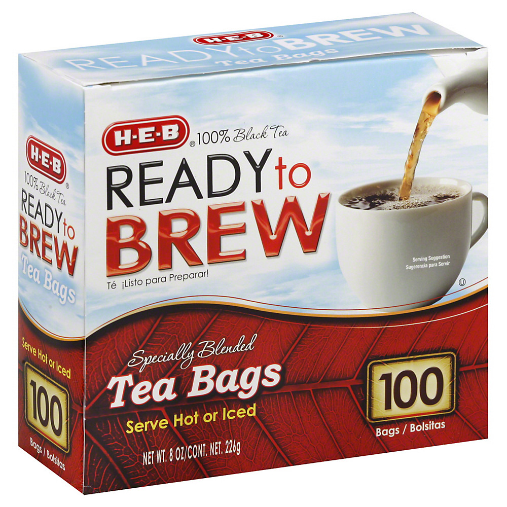 Calories in H-E-B Ready To Brew Tea Bags, 100 ct