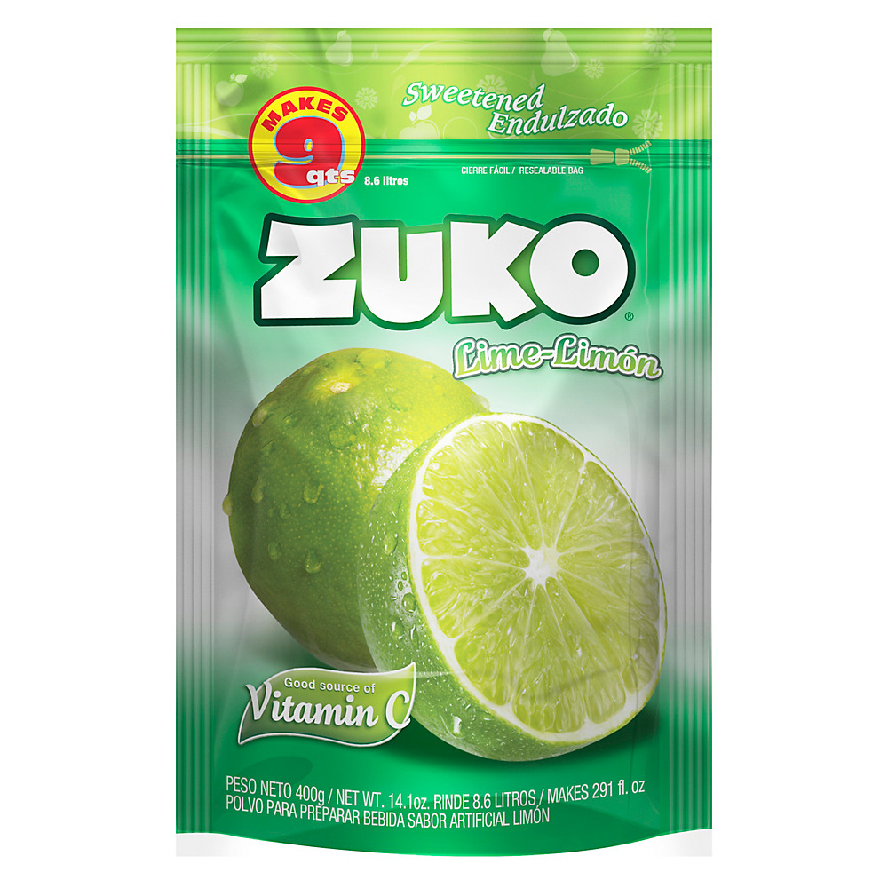 Calories in Zuko Lime Drink Mix, 14.1 oz