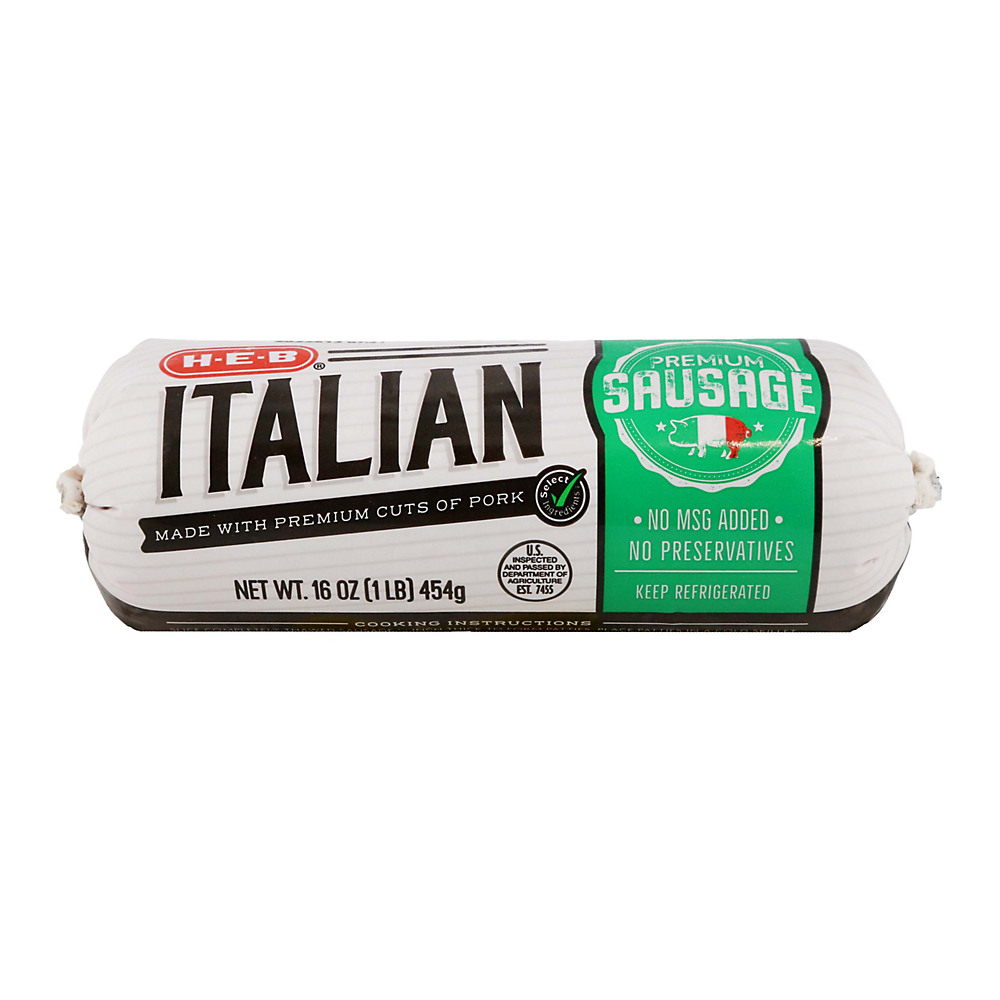 Calories in H-E-B Premium Italian Sausage, 16 oz