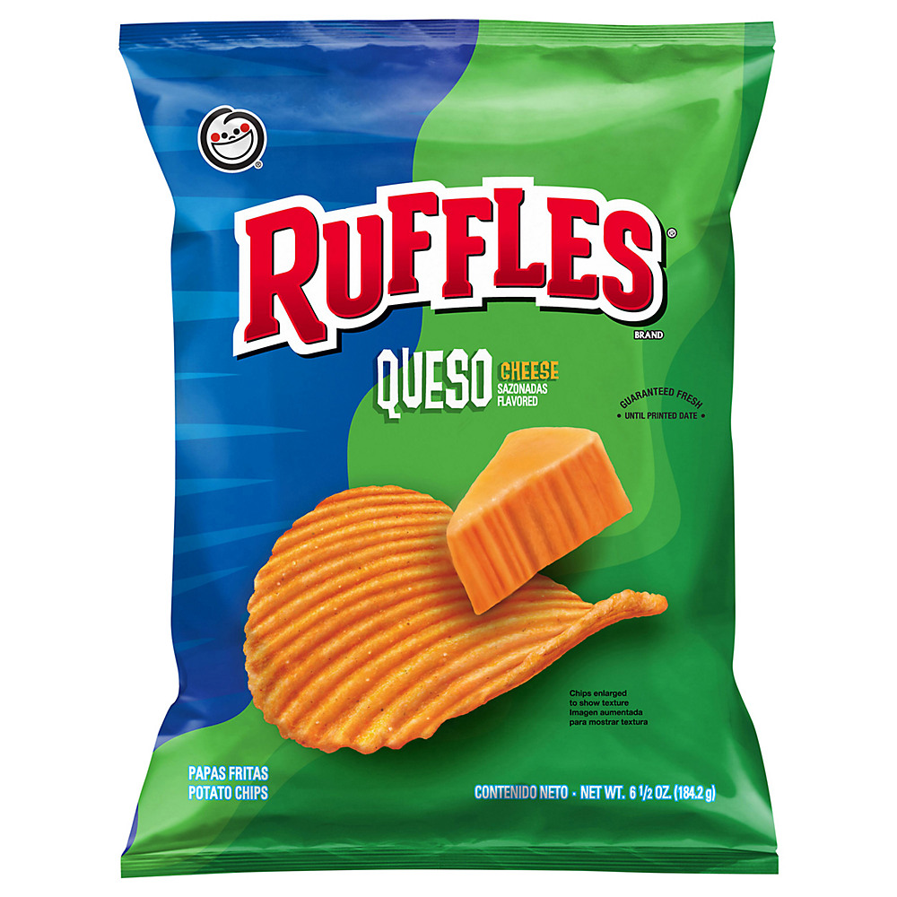 Calories in Ruffles Queso Cheese Potato Chips, 6.5 oz