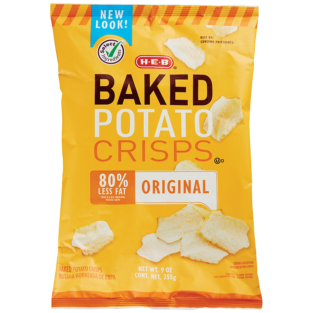 Calories in H-E-B Baked Original Potato Crisps, 9 oz