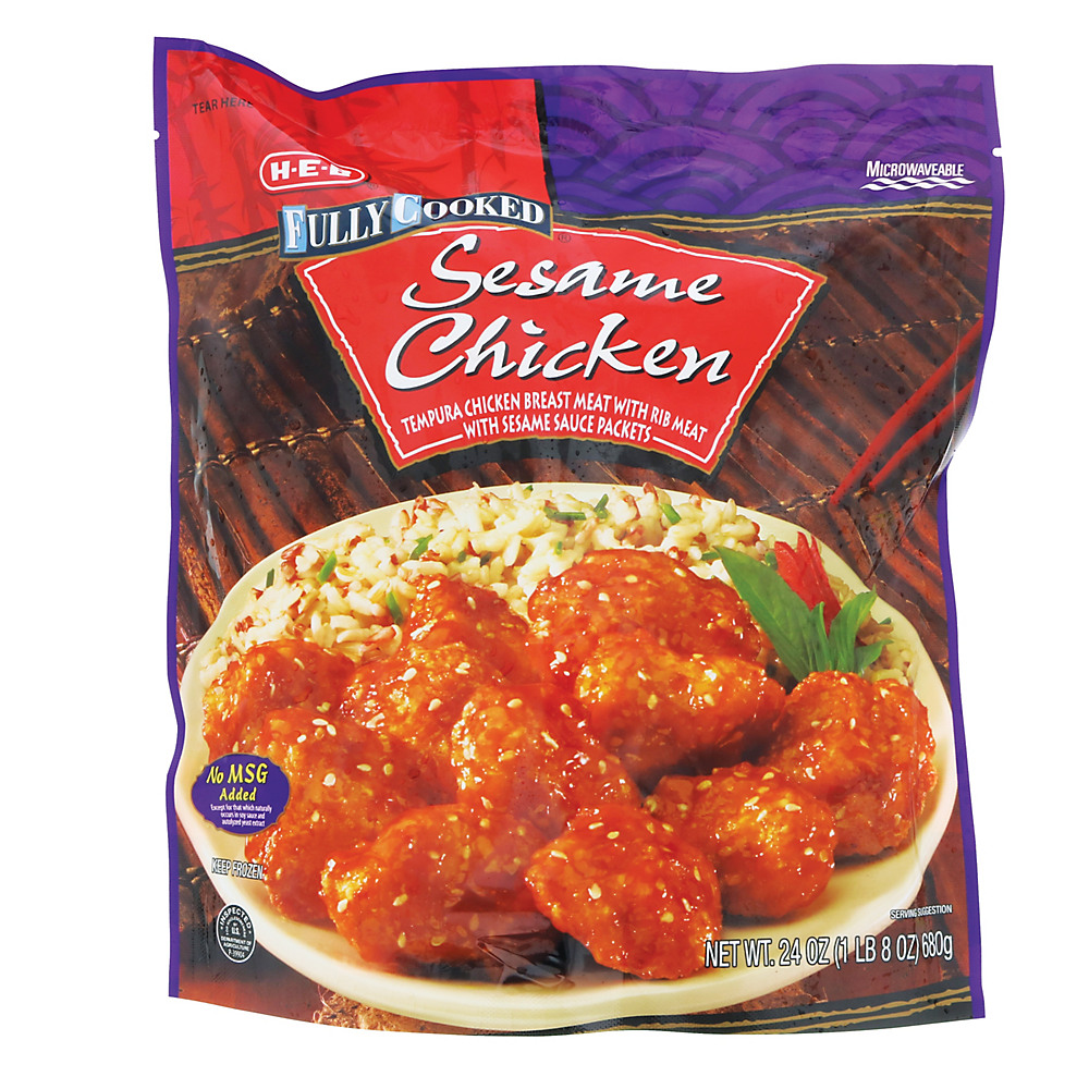 Calories in H-E-B Fully Cooked Sesame Chicken, 24 oz