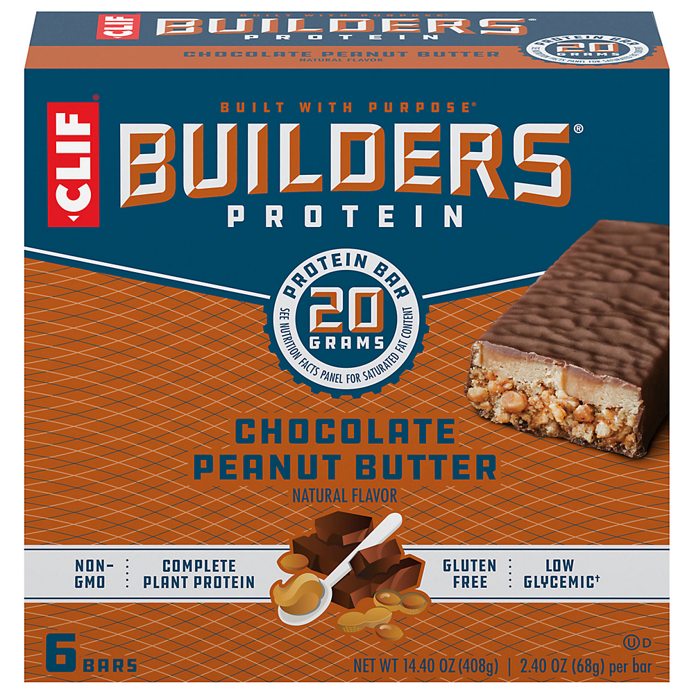 Calories in Clif Builder's Chocolate Peanut Butter Protein Bars, 6 ct