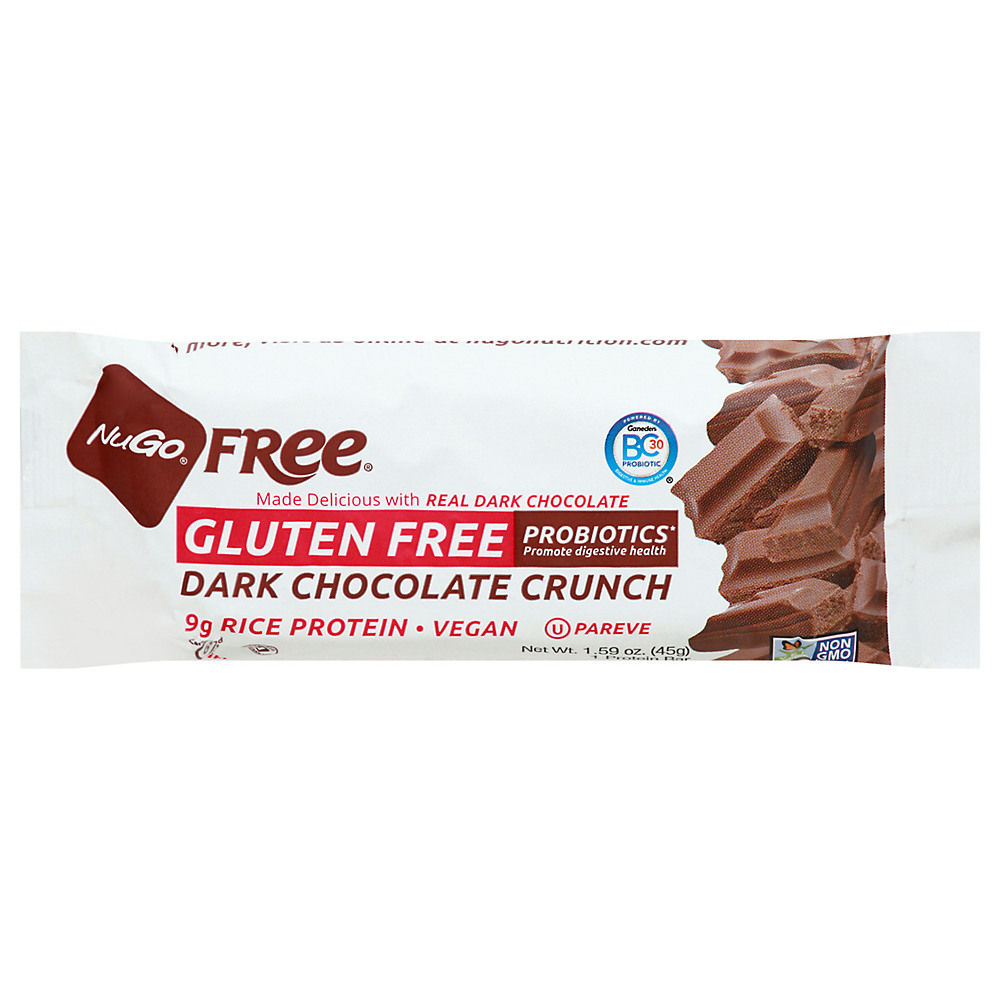 Calories in NuGo Free Dark Chocolate Crunch Protein Bar, 1.59 oz