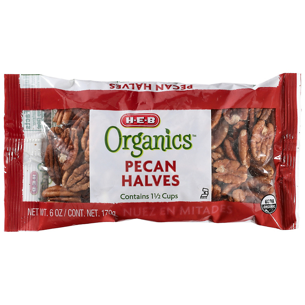 Calories in H-E-B Organics Pecan Halves, 6 oz
