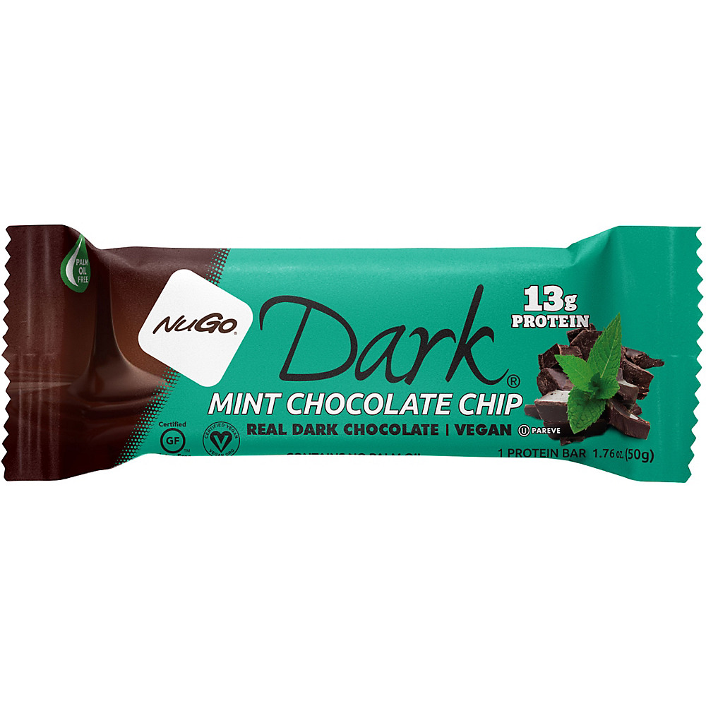 Calories in NuGo Dark Mint Chocolate Chip Protein Bar, 1.76 oz