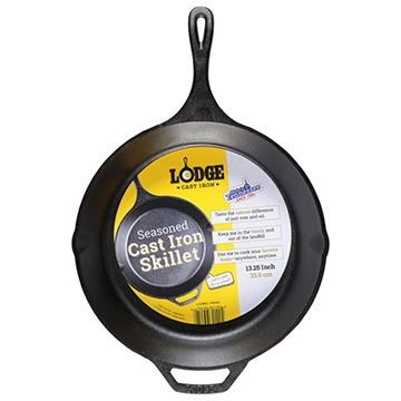 Lodge Seasoned Cast Iron Skillet, 13.25"