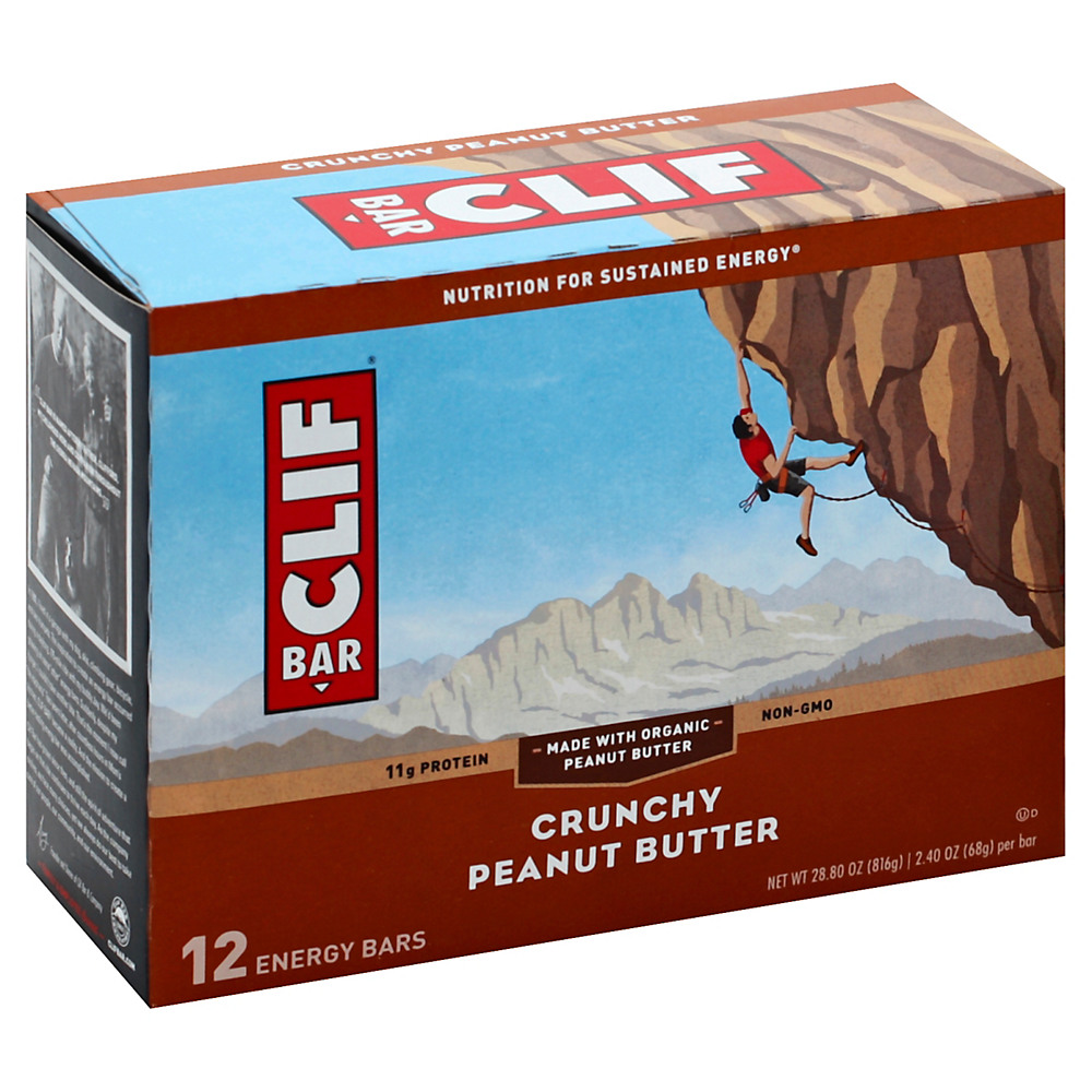 Calories in Clif Crunchy Peanut Butter Energy Bars, 12 ct