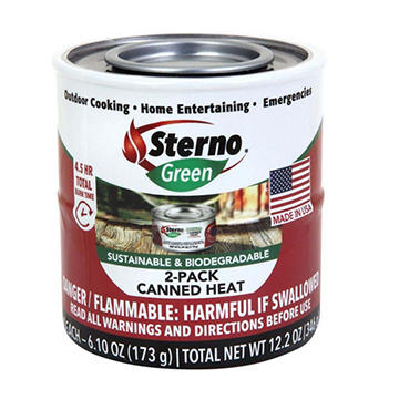 Sterno Green Canned Heat, 2 pk
