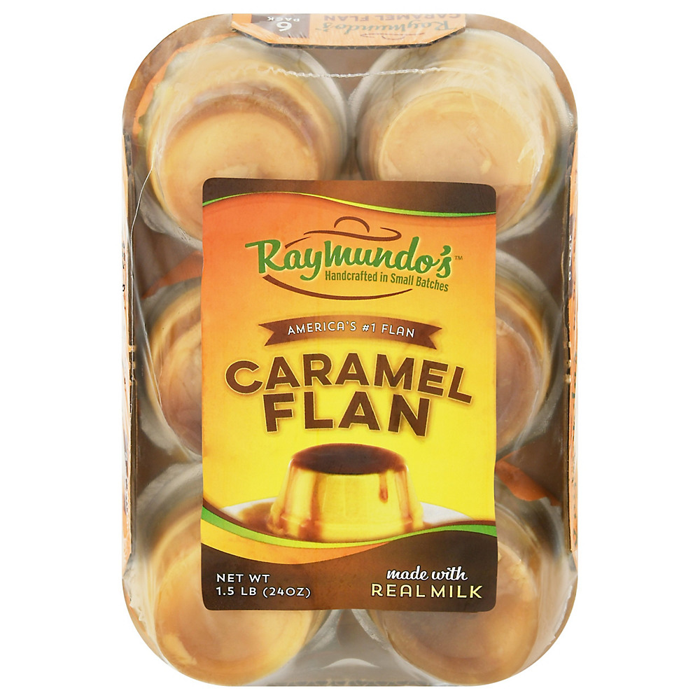 Calories in Raymundo's Caramel Flan Cups, 6 ct