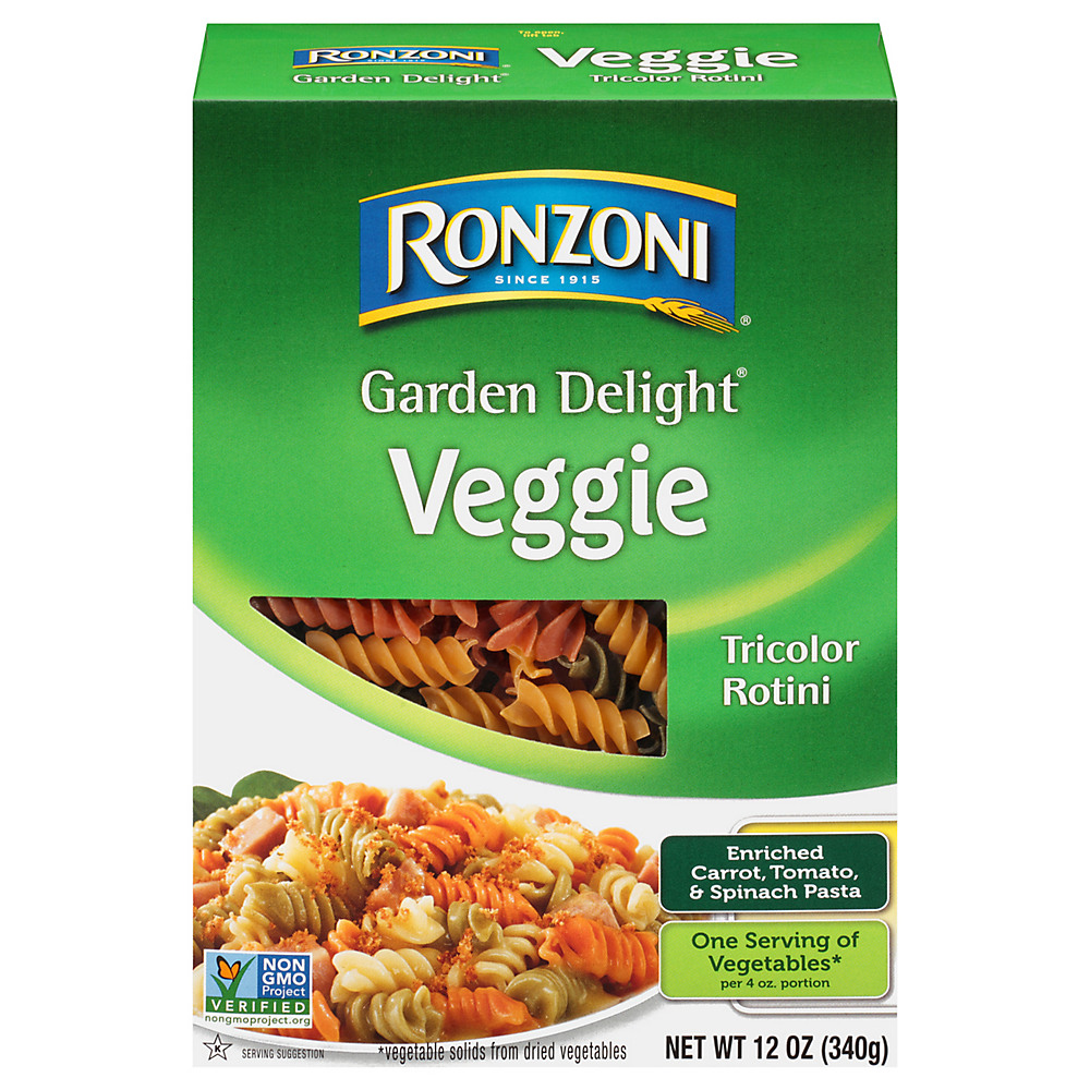 Calories in Ronzoni Garden Delight Tricolor Rotini, 12 oz