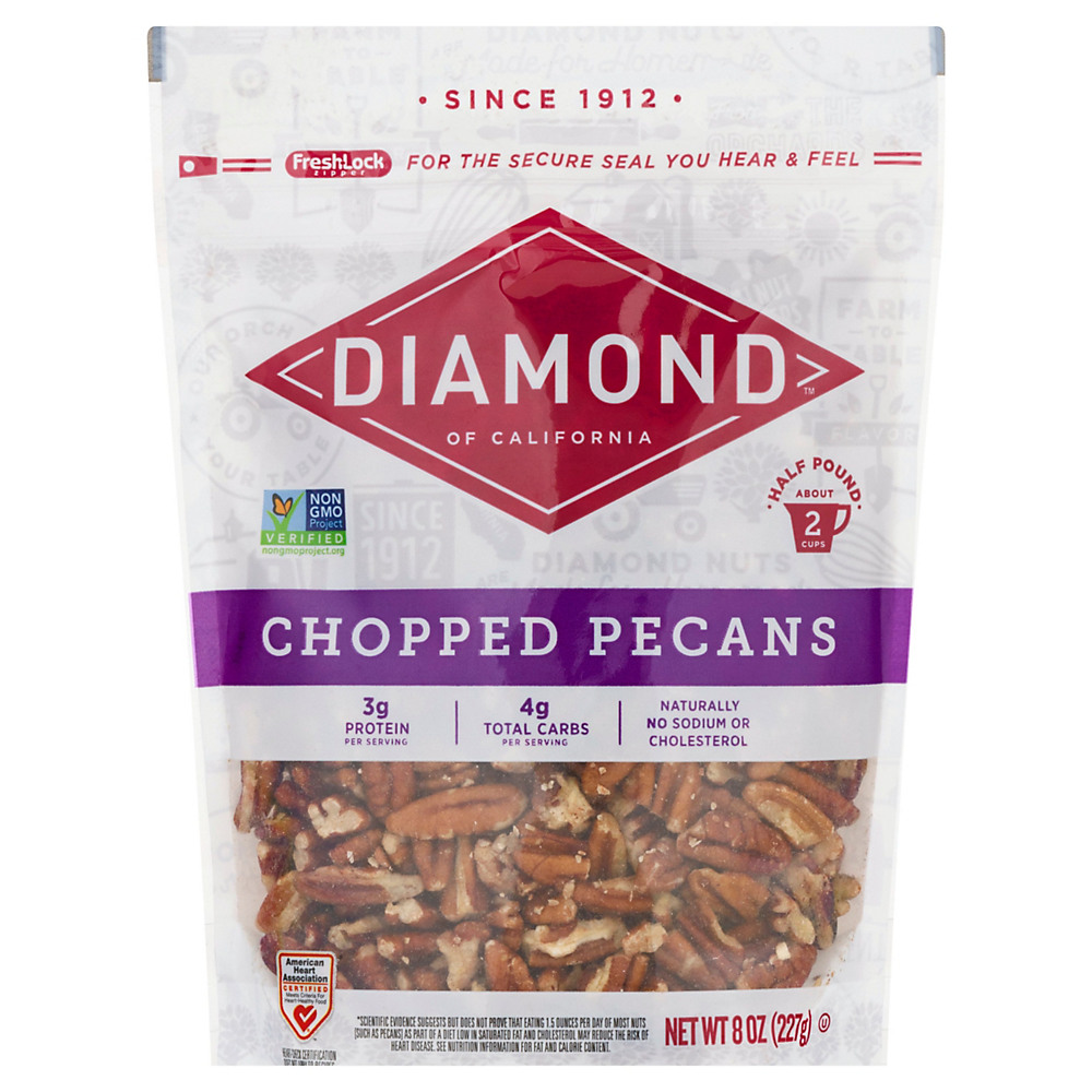 Calories in Diamond of California Chopped Pecans, 8 oz