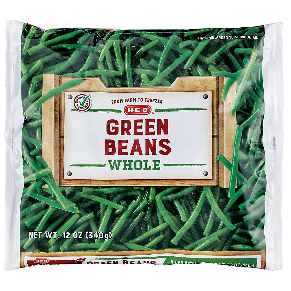 Calories in H-E-B Steamable Whole Green Beans, 12 oz