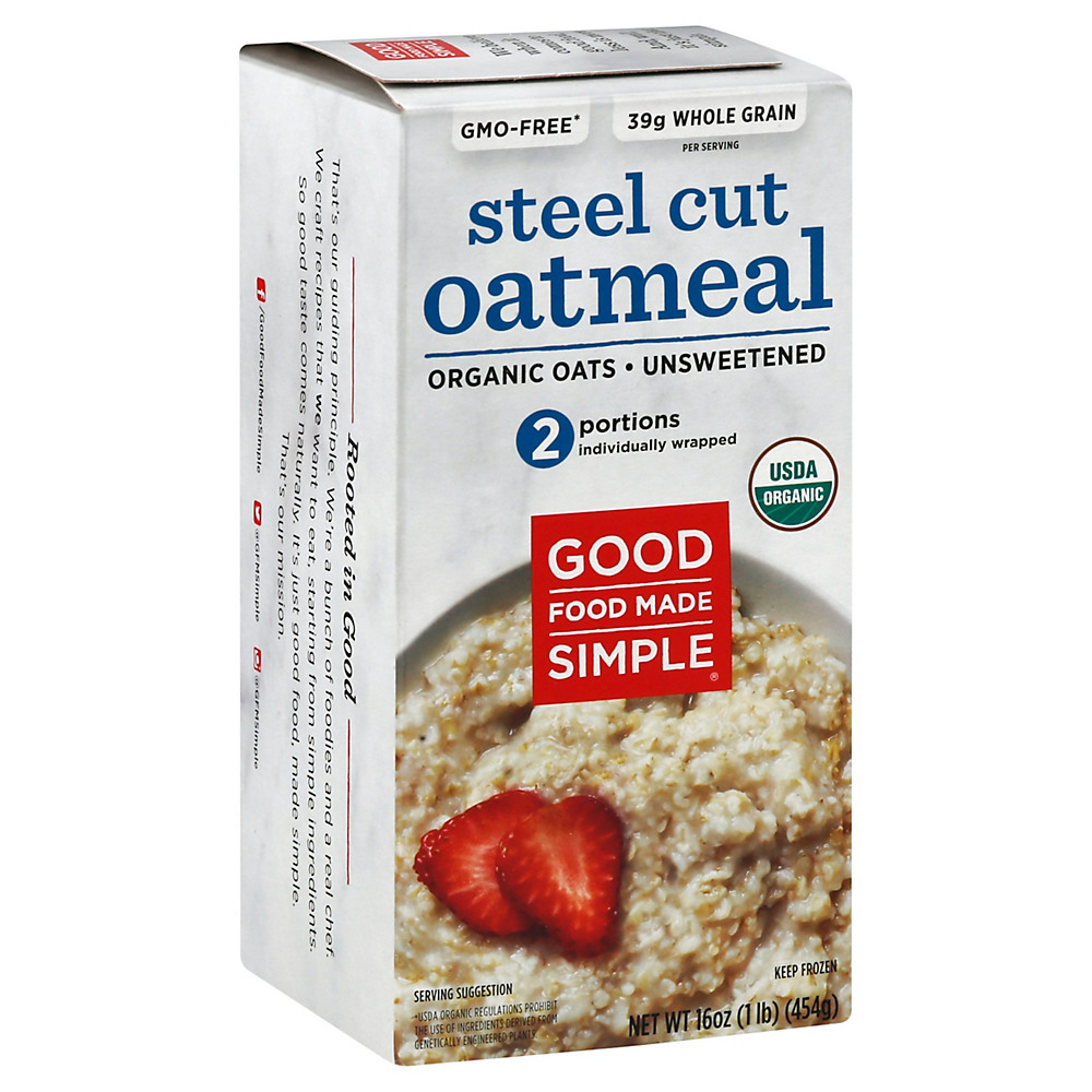 Calories in Good Food Made Simple Original Unsweetened Oatmeal, 16 oz