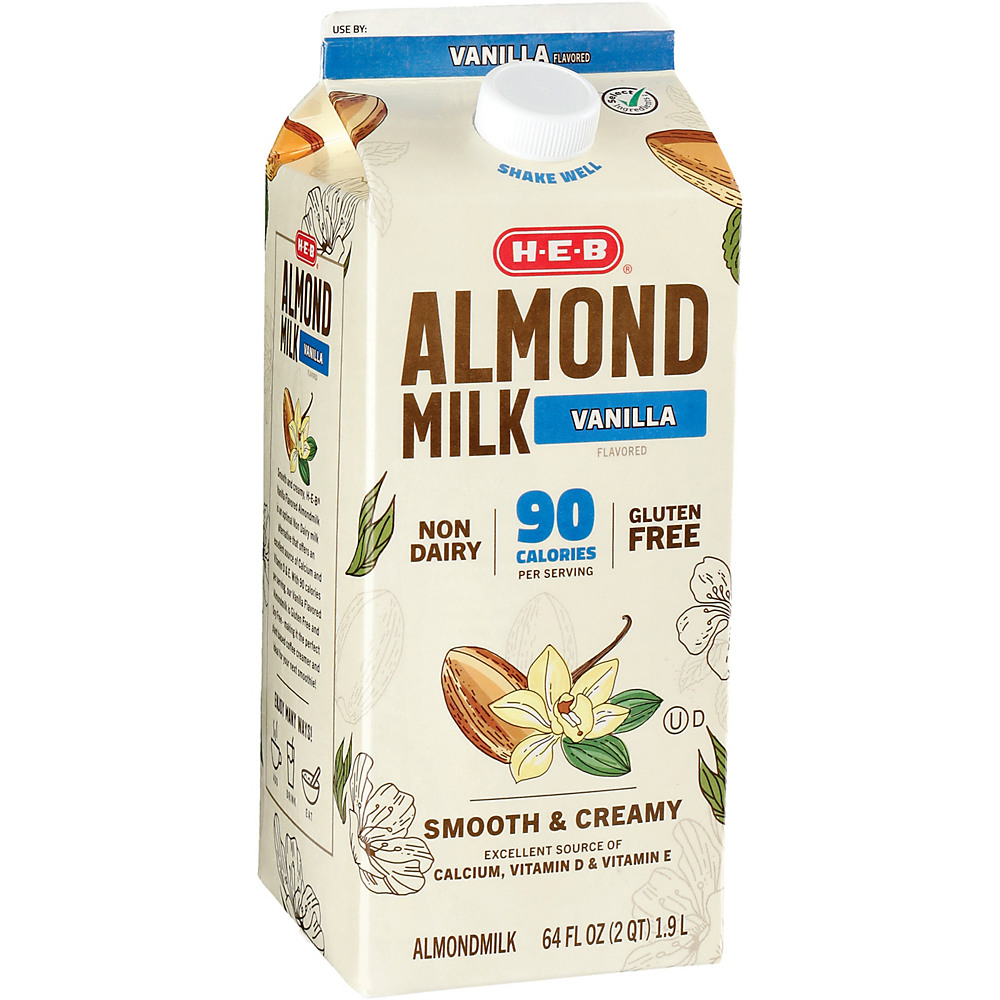 Calories in H-E-B Vanilla Almond Milk, 1/2 gal