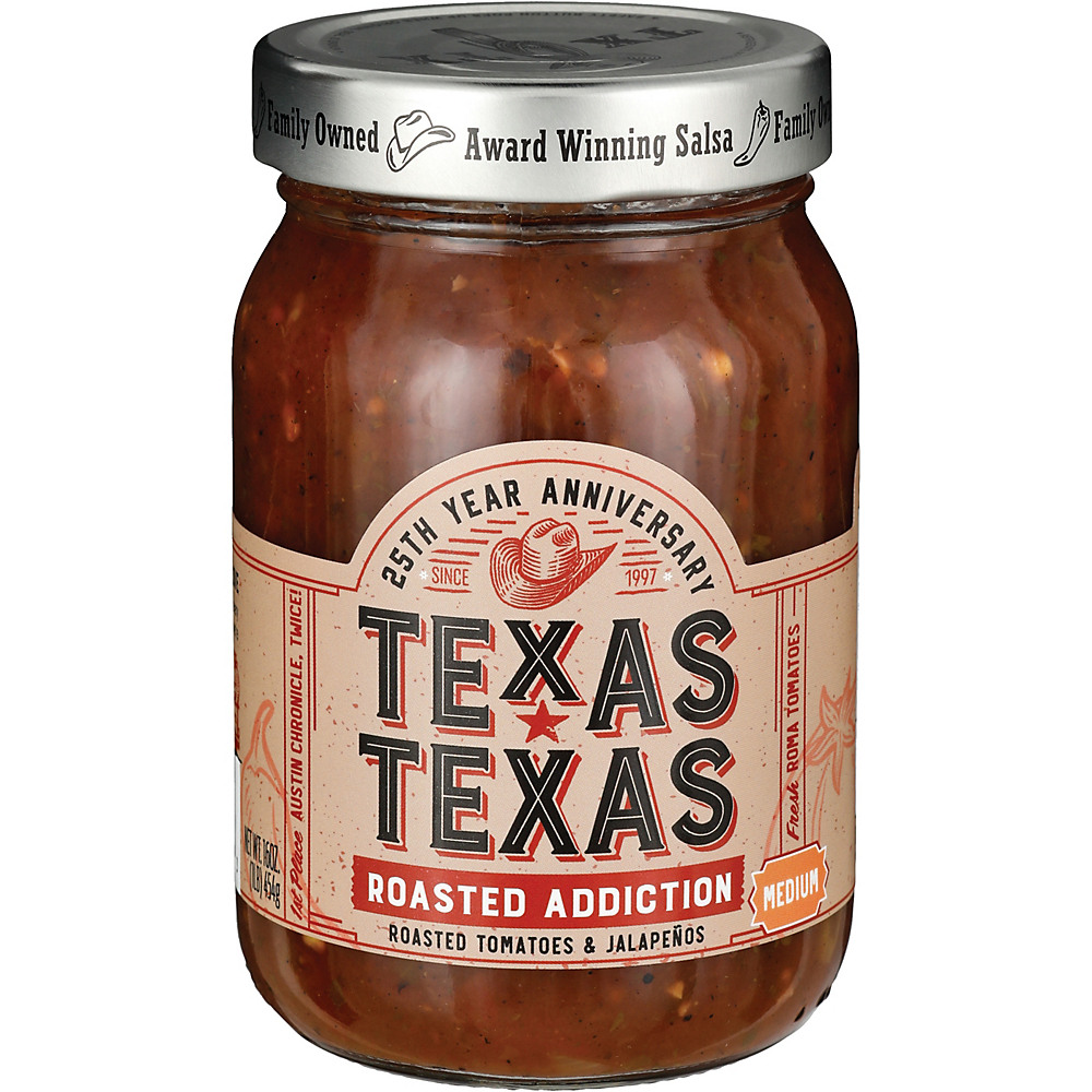 Calories in Texas-Texas Medium Roasted Addiction Salsa, 16 oz