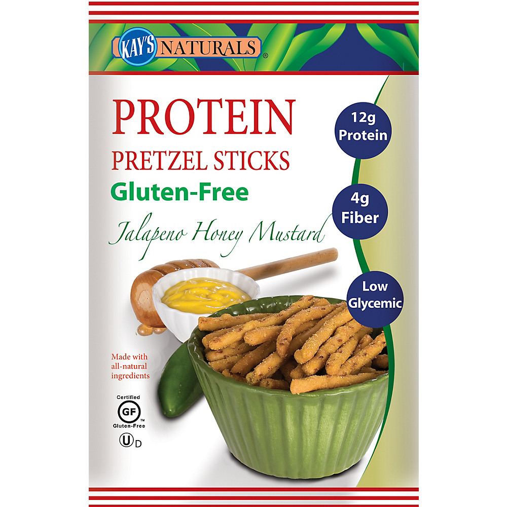 Calories in Kay's Naturals Jalapeno Honey Mustard Protein Pretzel Sticks, 1.2 oz