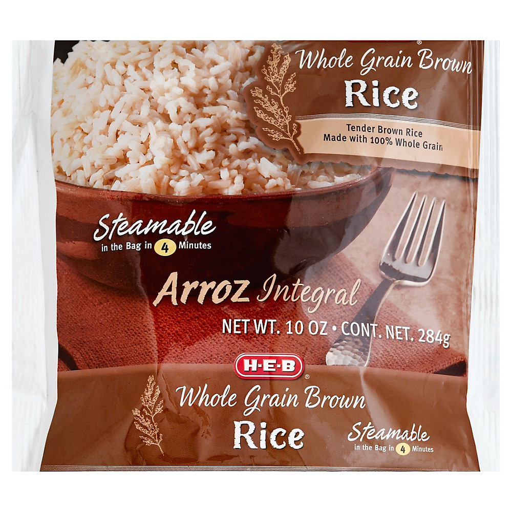 Calories in H-E-B Steamable Whole Grain Brown Rice, 10 oz