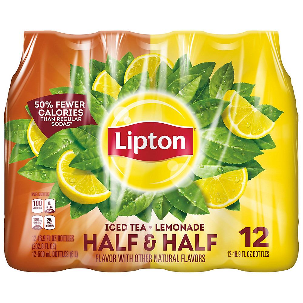 Calories in Lipton Half & Half Iced Tea with Lemonade 16.9 oz Bottles, 12 pk