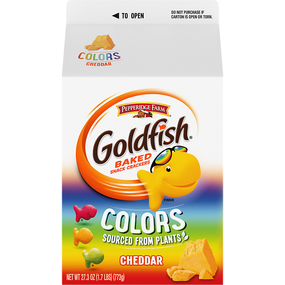 Calories in Pepperidge Farm Goldfish Colors Cheddar Baked Snack Crackers, 30 oz