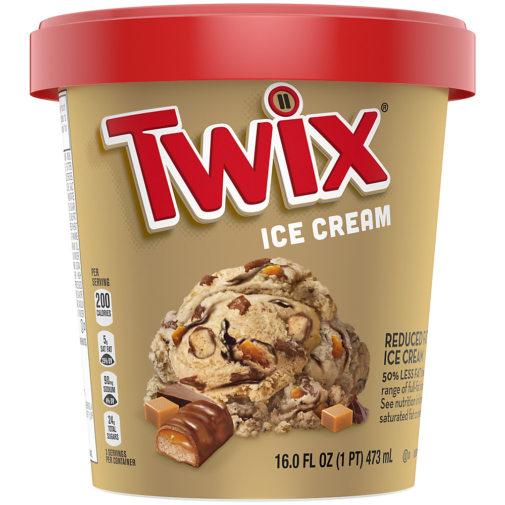 Calories in Twix Caramel with Cookie Bars Ice Cream, 16 oz