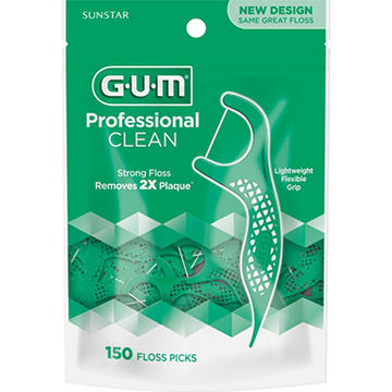 GUM Eez-Thru Extra Strong Mint Flossers Value Bag, 150 ct