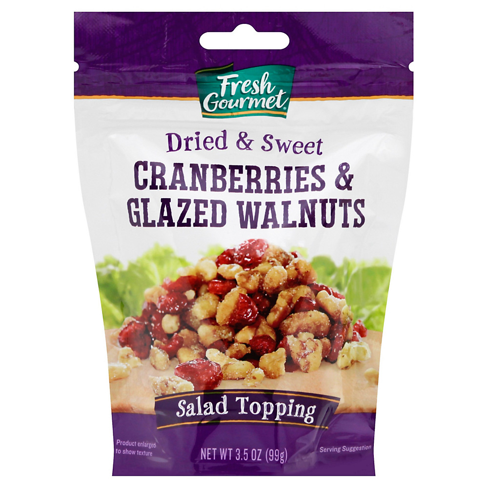 Calories in Fresh Gourmet Cranberries & Glazed Walnut, 3.5 oz