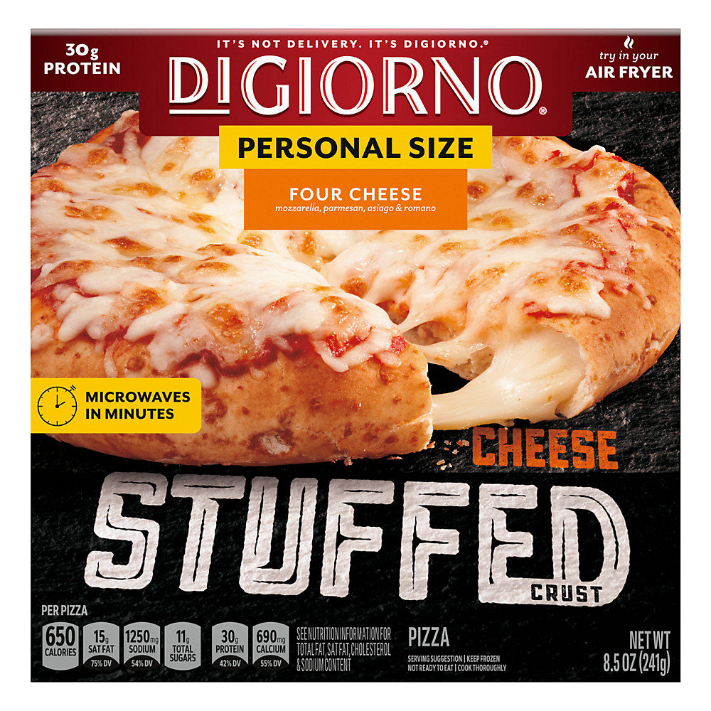 Calories in DiGiorno Cheese Stuffed Crust Four Cheese Frozen Pizza, 8.5 oz