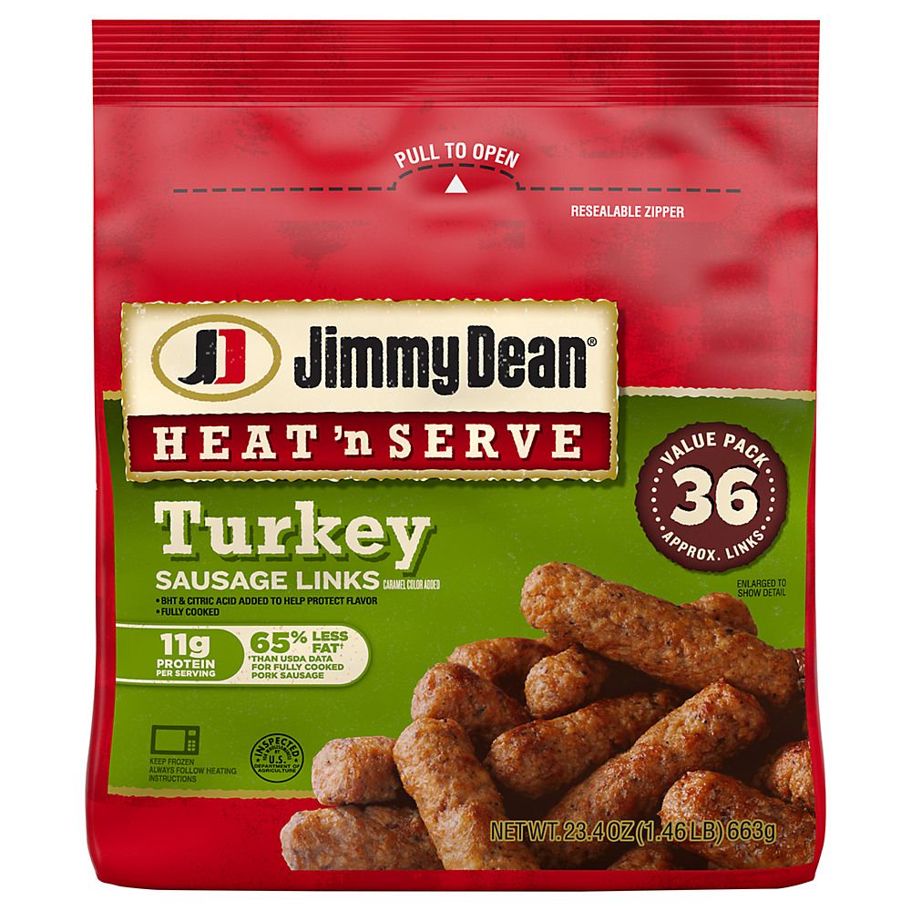 Calories in Jimmy Dean Heat 'N Serve Turkey Sausage Links, 36 ct