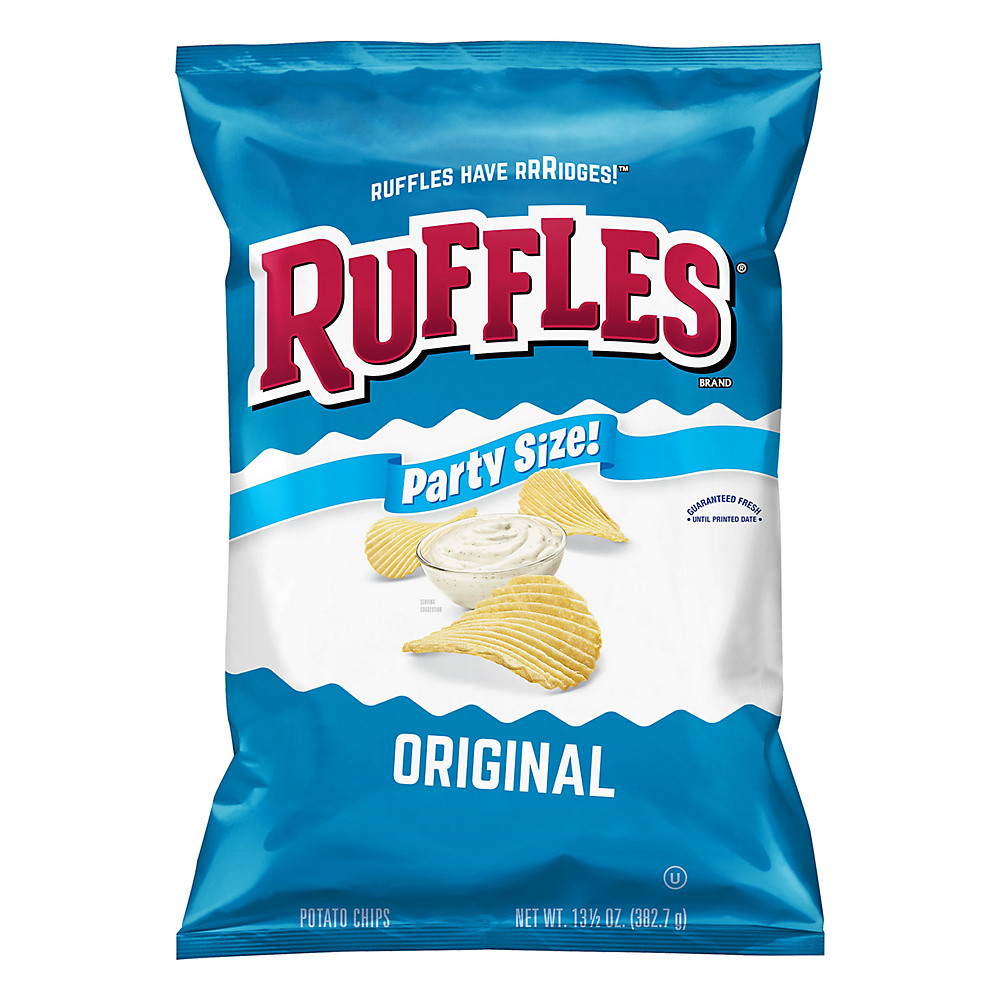 Calories in Ruffles Original Potato Chips Party Size, 13 oz