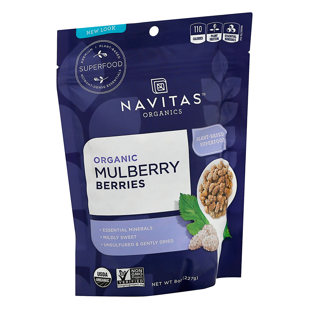 Calories in Navitas Organic Mulberry Berries, 8 oz