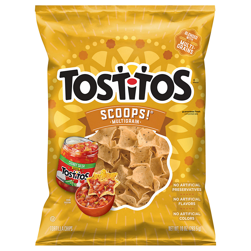Calories in Tostitos Scoops! Multigrain Tortilla Chips, 10 oz