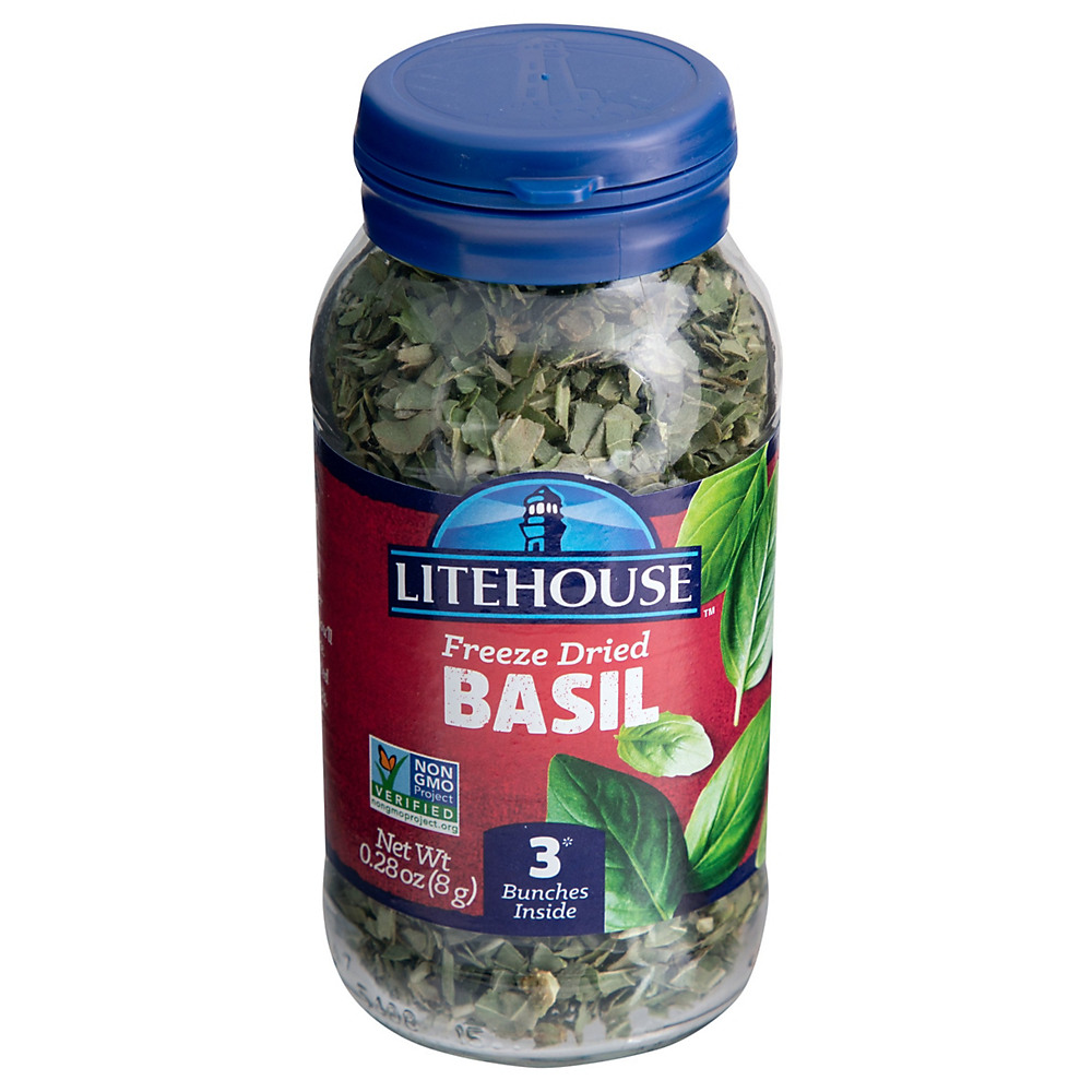 Calories in Litehouse Freeze Dried Basil, .28 oz