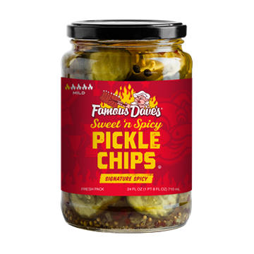 Famous Dave's Signature Spicy Pickle Chips, 24 oz