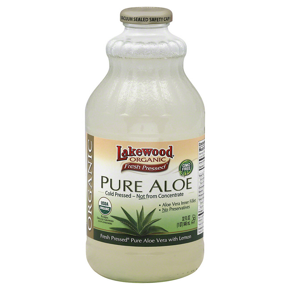 Calories in Lakewood Organic Fresh Pressed Pure Aloe Juice, 32 oz
