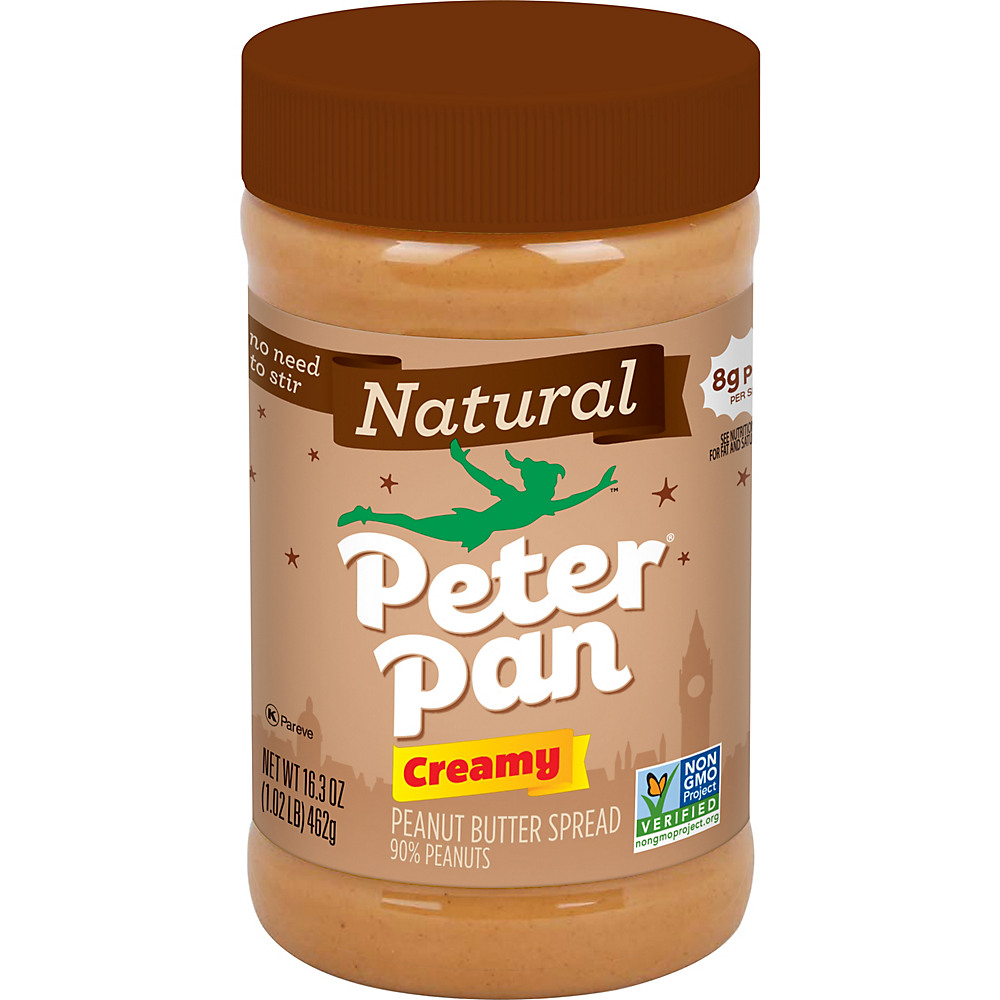 Calories in Peter Pan Natural Creamy Peanut Butter Spread, 16.3 oz