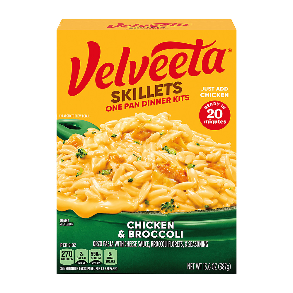 Calories in Kraft Velveeta Skillets Chicken & Broccoli Dinner Kit, 13.6 oz
