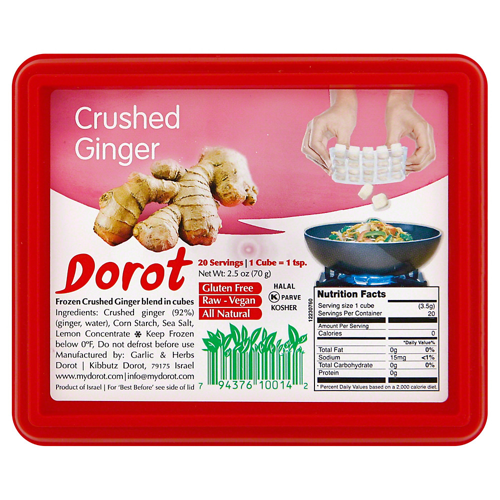 Calories in Dorot Crushed Ginger, 20 ct